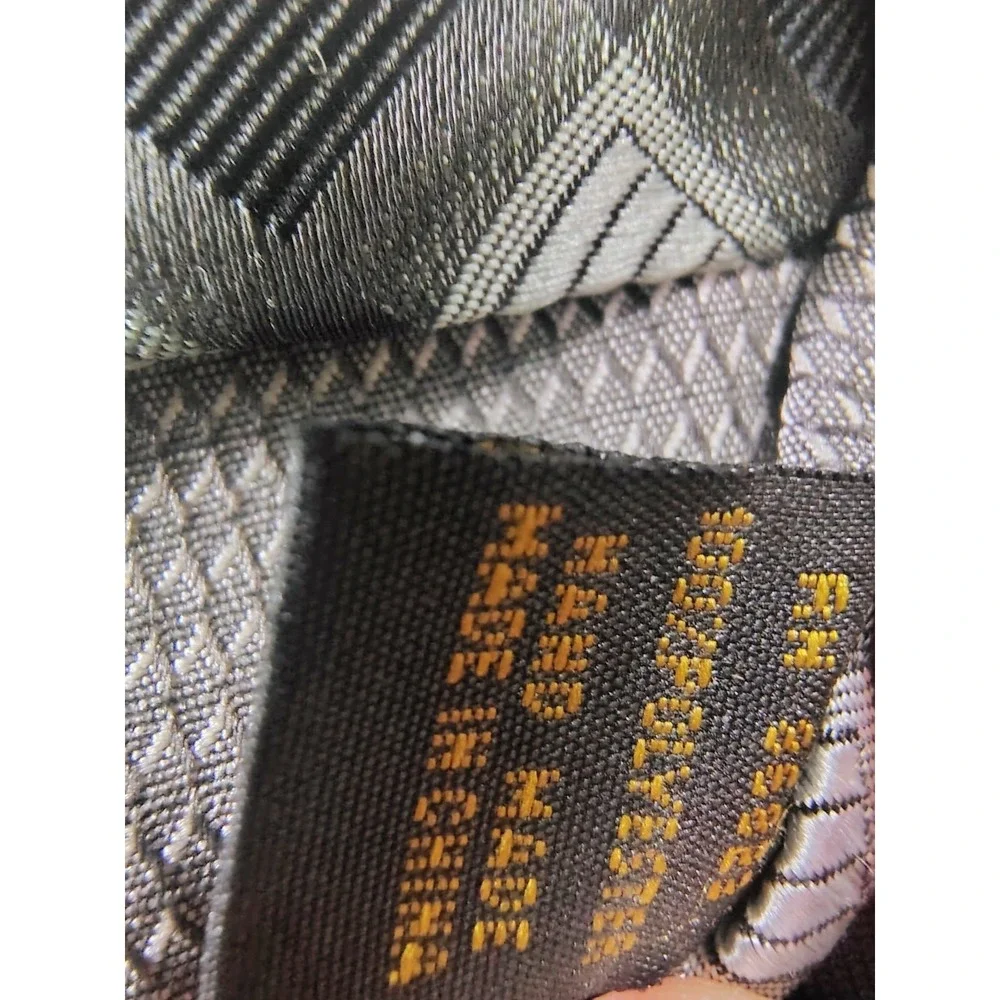 Alexander Julian Colours Tie Men Green Grey Checkered Grid Box Pattern Polyester